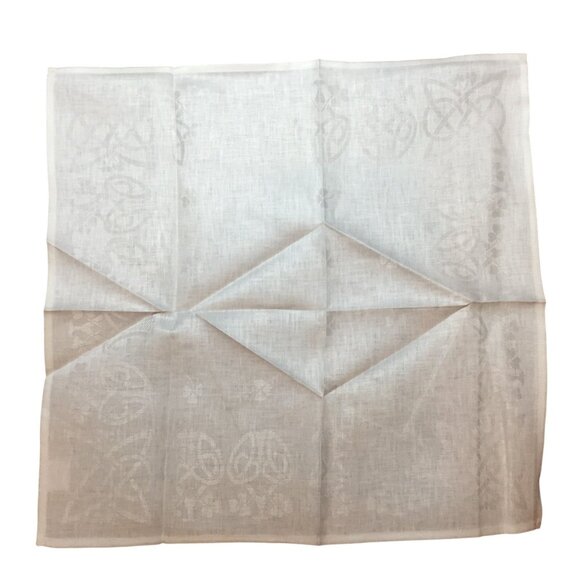 McCaw Allan Irish Collection 4 Linen Damask Napkins 18"x18" White - Picture 7 of 10